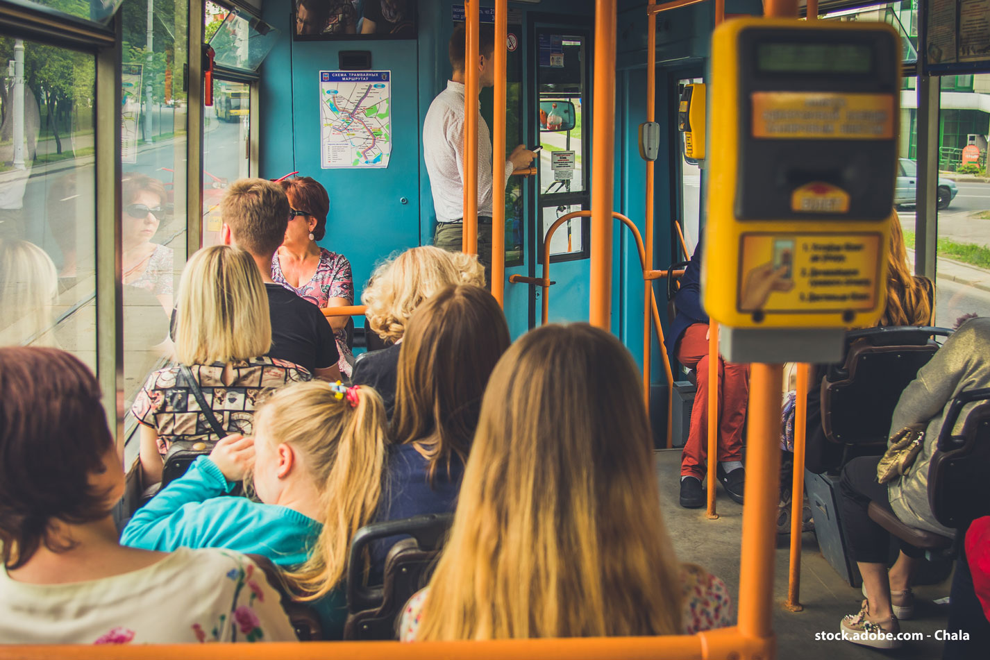 Passagers dans les transports en commun en Allemagne