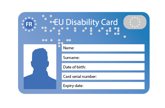 Prototype de la future carte européenne du handicap