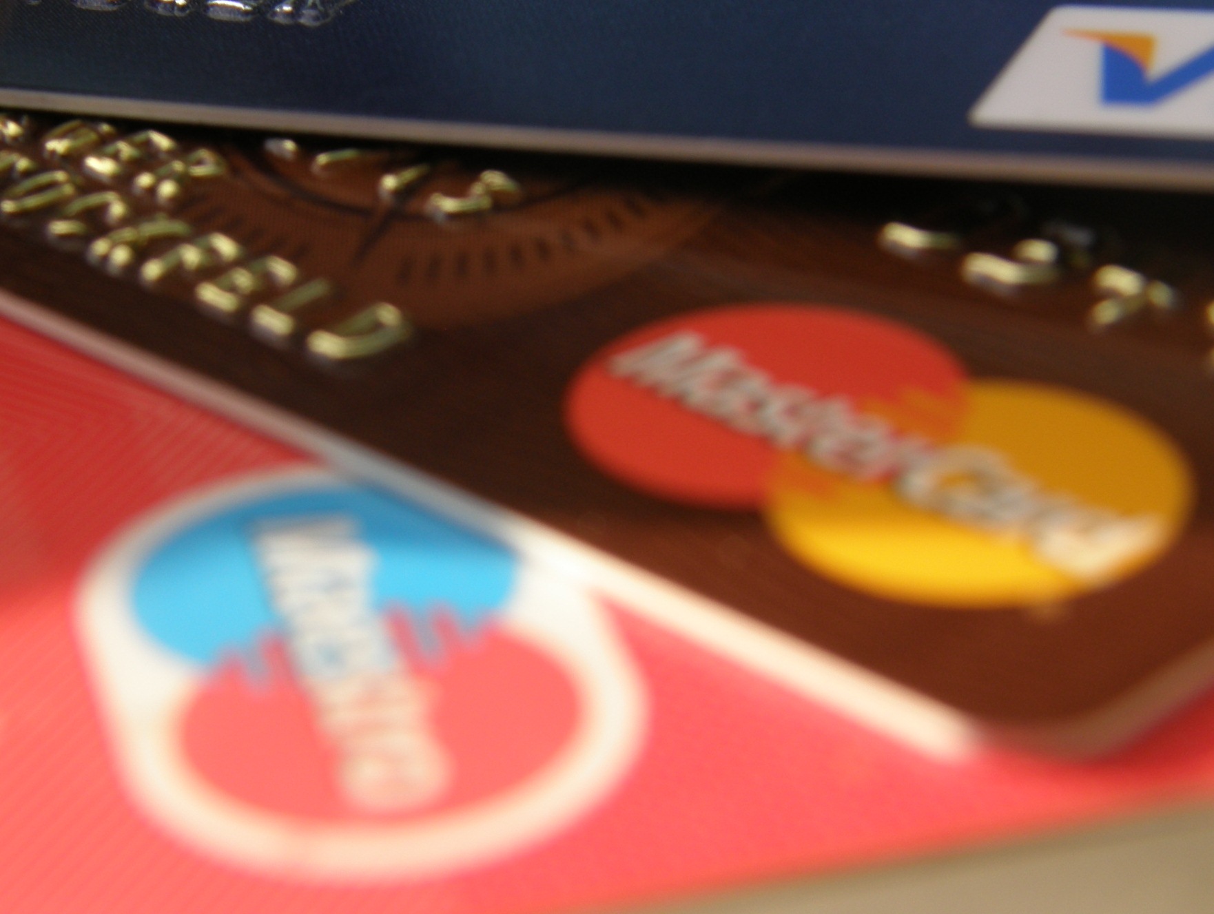 Gros plan sur des cartes bancaires