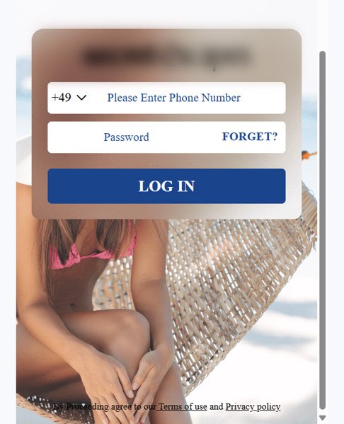 Registration form for a fake job portal